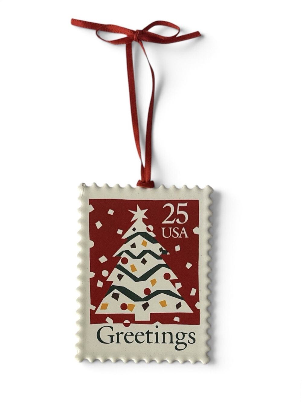 Hallmark Keepsake Ornament Collectors Series US Stamps 25 Christmas Tree 1995